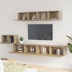 Vidaxl 5-tlg. Tv-schrank-set Sonoma-eiche Holzwerkstoff