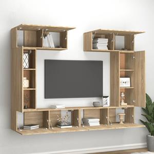 Vidaxl 6-tlg. Tv-schrank-set Sonoma-eiche Holzwerkstoff