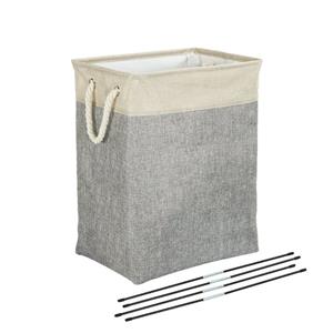 Meerveil Wäschekorb Wäschesammler mit Griff, 42*31*50 cm, faltbar, Grau