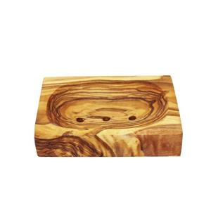 Mitienda Seifenschale Seifenablage aus Holz, viereckig 11cm