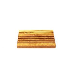Mitienda Seifenschale Seifenablage Rille aus Holz