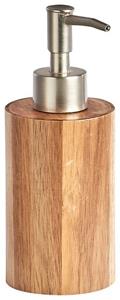 Zeller Zeeppompje/dispenser - acacia hout - D7 x H18 cm -