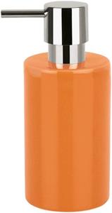Spirella zeeppompje/dispenser Sienna - glans oranje - porselein - 16 x 7 cm - 300 ml -