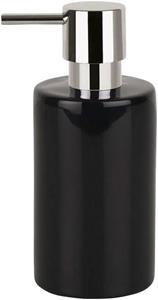 Spirella zeeppompje/dispenser Sienna - glans zwart - porselein - 16 x 7 cm - 300 ml -
