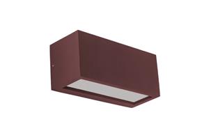 Century Italia Reverso - opbouw wandverlichting - 10 x 11 x 25 cm - IP65 - bruin