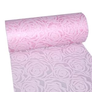 Deko AS Tischläufer Dekoflor 300mm x 25m Tischläufer Rosenmuster rosa Deko Tischband mit