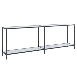 VidaXL Wandtafel 220x35x75,5 cm gehard glas wit