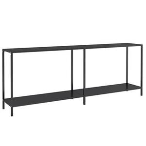 vidaXL Wandtafel 200x35x75,5 cm gehard glas zwart