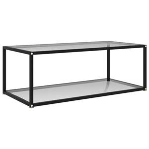 vidaXL Salontafel 100x50x35 cm gehard glas transparant