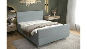 Stylefy Matthias Boxspringbett 140x200 cm Velours MANILA Grau