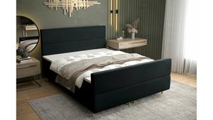 Stylefy Matthias Boxspringbett 140x200 cm Kunstleder SOFT Schwarz