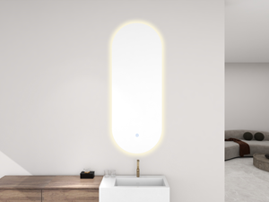 Wiesbaden Lumia ovale spiegel met dimbare LED-verlichting en spiegelverwarming 50 x 100 cm