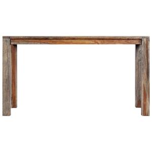 VIDAXL Esstisch Grau 140 X 70 X 76 Cm Massivholz