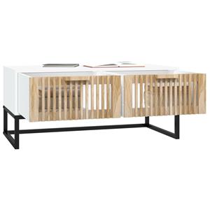 vidaxl Salontafel 80x40x35 cm bewerkt hout en ijzer wit