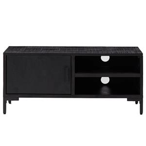 vidaXL Tv-meubel 90x30x40 cm massief grenenhout zwart