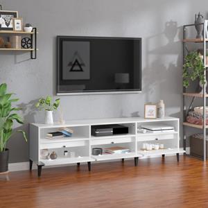 Vidaxl Tv-schrank Hochglanz-weiß 150x30x44,5 Cm Holzwerkstoff