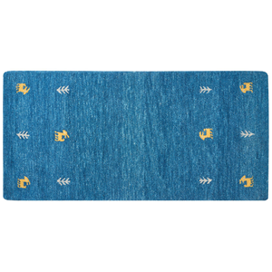 BELIANI Vloerkleed wol blauw 80 x 150 cm CALTI