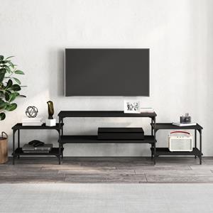 vidaXL Tv-meubel 197x35x52 cm bewerkt hout zwart