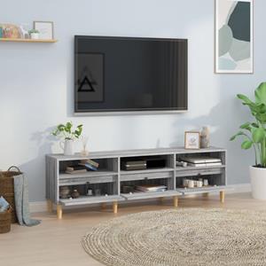 vidaXL Tv-meubel 150x30x44,5 cm bewerkt hout grijs sonoma eikenkleurig