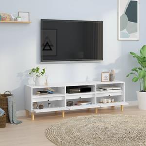 vidaXL Tv-meubel 150x30x44,5 cm bewerkt hout wit