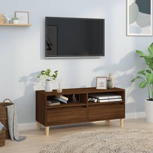 VidaXL Tv-meubel 100x34,5x44,5 cm bewerkt hout bruineikenkleurig