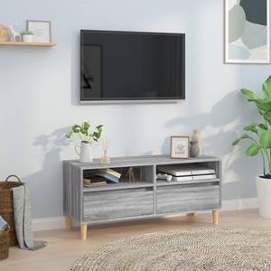 VidaXL Tv-meubel 100x34,5x44,5 cm bewerkt hout grijs sonoma eikenkleur