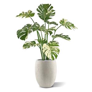 Monstera kunstplant 110cm - groen/bont