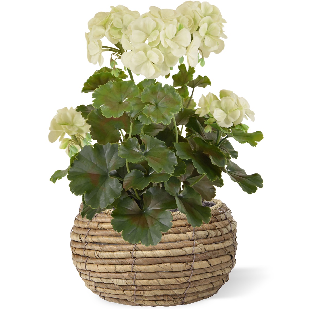 Geranium PL kunstplant 38cm -creme - UV bestendig