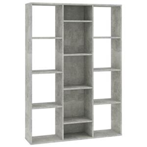 VidaXL Kamerscherm/boekenkast 100x24x140 cm bewerkt hout betongrijs