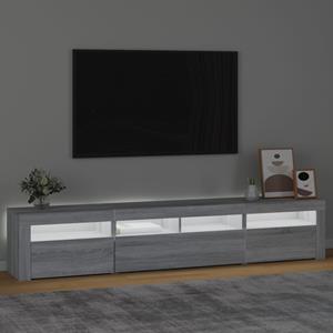 bonnevie TV-Schrank,TV-Möbel mit LED-Leuchten Grau Sonoma 210x35x40 cm vidaXL