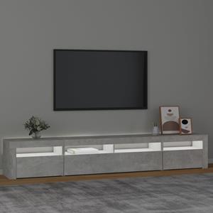 bonnevie TV-Schrank,TV-Möbel mit LED-Leuchten Betongrau 240x35x40 cm vidaXL