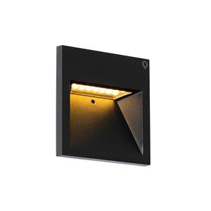 QAZQA Moderne wandlamp zwart incl. LED - Gem 2