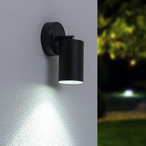 HOFTRONIC™ Lago kantelbare wandlamp - Dimbaar - IP44 - Incl. 6000K Daglicht wit GU10 spotje - Spotlight voor binnen en buiten - Geschikt als wandspot en plafondspot - Zwart