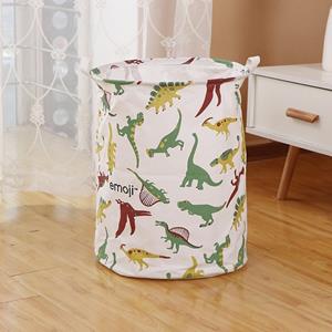 SDAFAZBT Wäschekorb Wäschekorb Groß Faltbare Aufbewahrungskorb (Dinosaurier, für Kinderzimmer Spielzeug Kleidung), mit Griffen