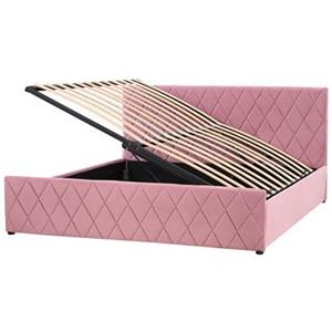 Beliani ROCHEFORT Bed Roze 180x200