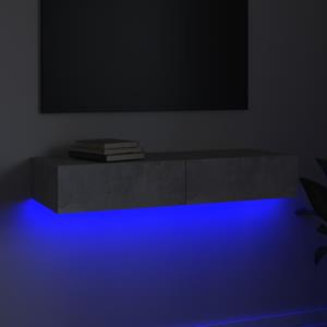 vidaXL TV-Schrank TV-Schrank mit LED-Leuchten Betongrau 90x35x15,5 cm (1-St)