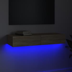 Vidaxl Tv-schrank Mit Led-leuchten Sonoma-eiche 90x35x15,5 Cm