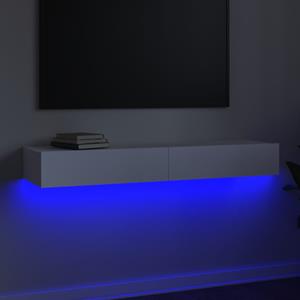 vidaXL TV-Schrank TV-Schrank mit LED-Leuchten Weiß 120x35x15,5 cm (1-St)