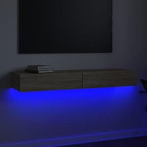 vidaXL TV-Schrank TV-Schrank mit LED-Leuchten Sonoma-Eiche 120x35x15,5 cm (1-St)