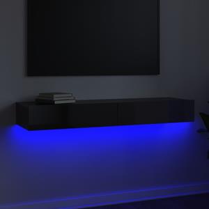 vidaXL TV-Schrank TV-Schrank mit LED-Leuchten Hochglanz-Schwarz 120x35x15,5 cm (1-St)