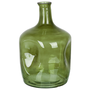 Beliani - Blumenvase Glas grün 30 cm Tischdeko Ballonvase Flaschenvase Modern Boho Kerala - Grün