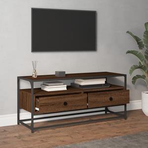 vidaXL Tv-meubel 100x35x45 cm bewerkt hout bruineikenkleurig