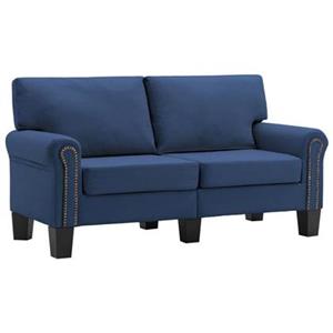 VIDAXL 2-sitzer-sofa Blau Stoff