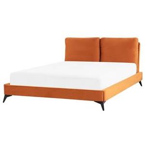 Beliani MELLE Bed Oranje 160x200