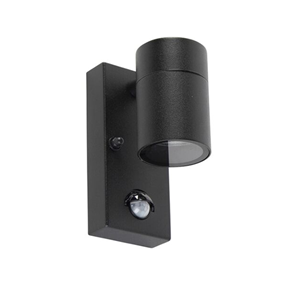 HOFTRONIC™ Mason wandlamp - 2700K warm wit - Bewegingsmelder en schemerschakelaar - IP44 spatwaterdicht - Spotlight voor binnen en buiten - Zwart
