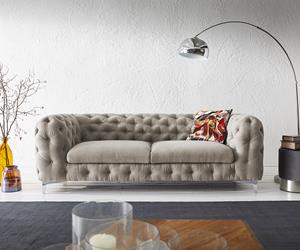 DELIFE Couch Corleone 225x97 cm Beige 3-Sitzer Sofa