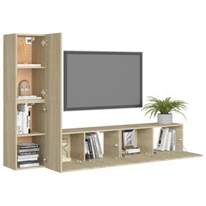 VIDAXL 4-tlg. Tv-schrank-set Sonoma-eiche Spanplatte