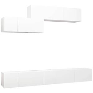 VIDAXL 6-tlg. Tv-schrank-set Weiß Spanplatte