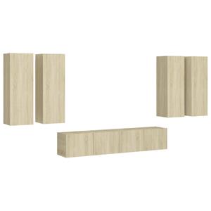 VIDAXL 6-tlg. Tv-schrank-set Sonoma-eiche Spanplatte