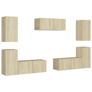 VIDAXL 7-tlg. Tv-schrank-set Sonoma-eiche Spanplatte